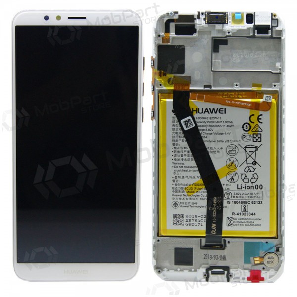 Huawei Y6 2018 / Y6 Prime 2018 Display (Weiß) (mit Rahmen und Batterie) (service pack) (original) Huawei Y6 2018 / Y6 Prime 2018 Display (Weiß) (mit Rahmen und Batterie) (service pack) (original)