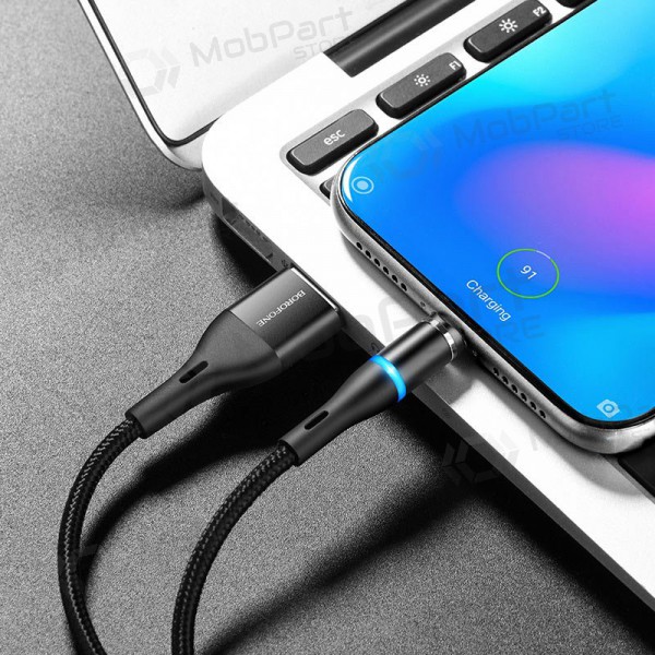 USB Kabel Borofone BU16 Skill Magnetic Type-C 1.0m (Schwarz)