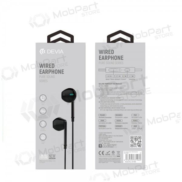 Freisprecheinrichtung Devia Pure Sound 3,5mm (Schwarz)
