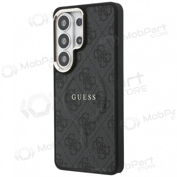 Samsung Galaxy S26 Ultra Hülle - Guess PU Leather 4G Gold Frame Magnetic (Schwarz)