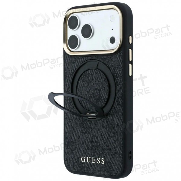 Apple iPhone 18 Pro Max hülle - Guess PU 4G Ring Stand MagSafe (schwarz)