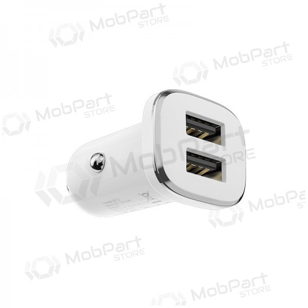Ladegerät automobilinis Borofone BZ12 x 2 USB (2.4A) (Weiß)