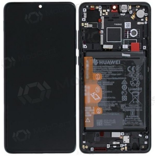 Huawei P30 (2019) Display (Schwarz) (mit Rahmen und Batterie) (service pack) (original)