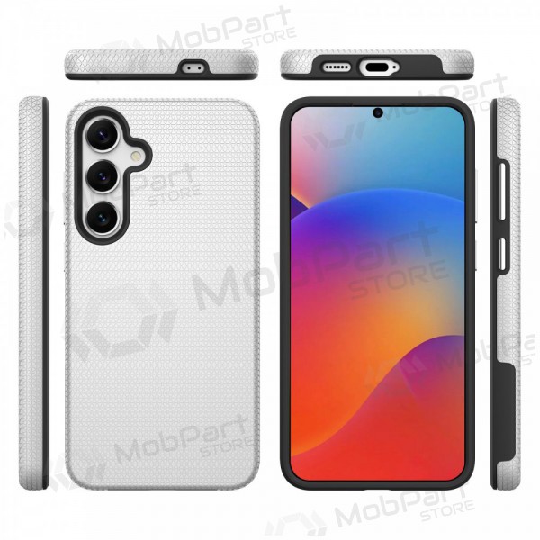 Handyhülle Perfectionists Triangle Case Samsung S721 S24 FE Silbrig
