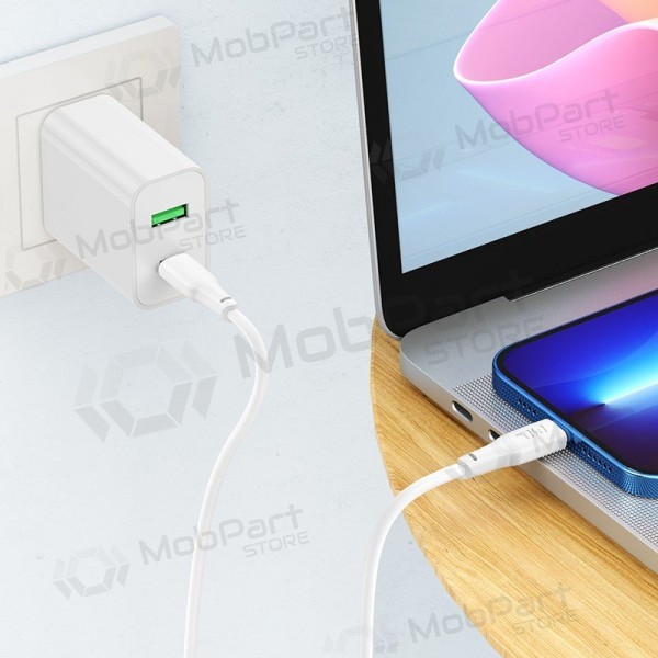 USB Kabel Hoco X93 60W USB-C to USB-C 1.0m Weiß
