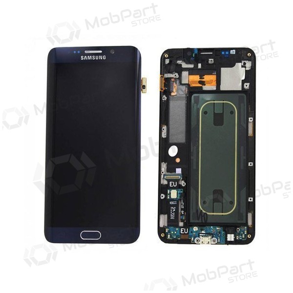 Samsung G925F Galaxy S6 Edge Display (Schwarz) (mit Rahmen) (gebraucht grade B, original)