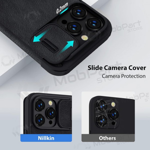 Apple iPhone 14 Pro Max Handyhülle „Nillkin Leather“ (Schwarz)