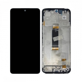 Ekranas Xiaomi Redmi 13 4G/5G/Poco M6 4G su lietimui jautriu stikliuku und rėmeliu Black original (service pack)