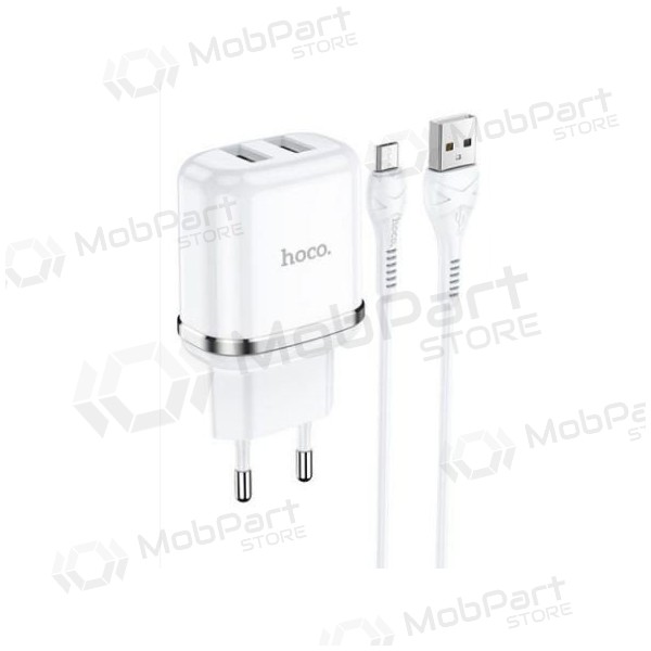Ladegerät HOCO N4 Aspiring Dual USB + type-C Kabel (5V 2.4A) (Weiß)