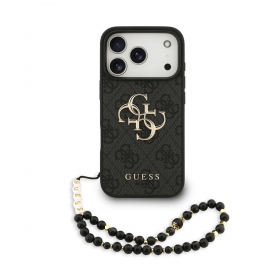 Apple iPhone 17 Pro Hülle - Guess PU 4G Metal Logo Strap