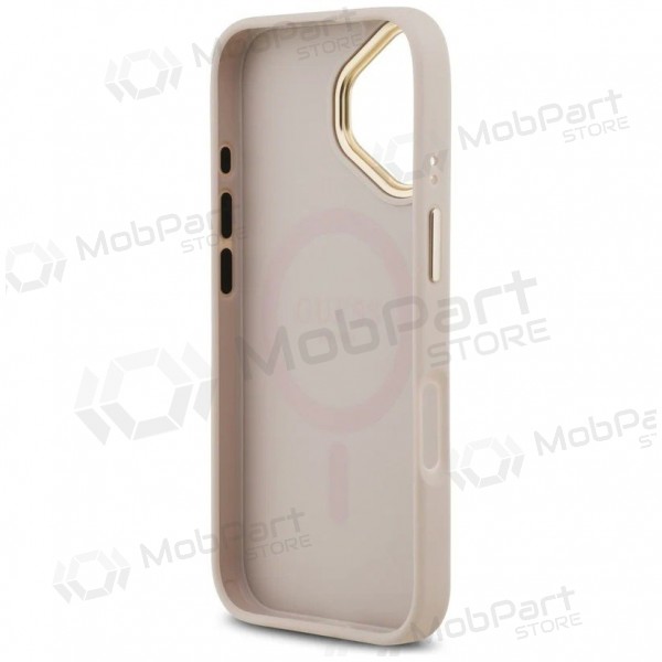 Apple iPhone 17 hülle - Guess PU Leather 4G Gold Frame MagSafe (rosa)