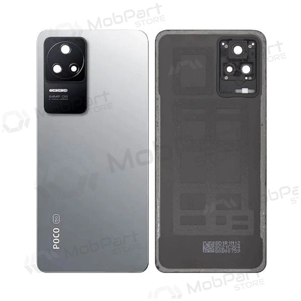 Xiaomi Poco F4 Rückseite Akkudeckel (Silbrig) (original) (service pack)