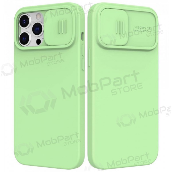 Apple iPhone 15 Handyhülle „Nillkin Silicone“ (Hellgrün)