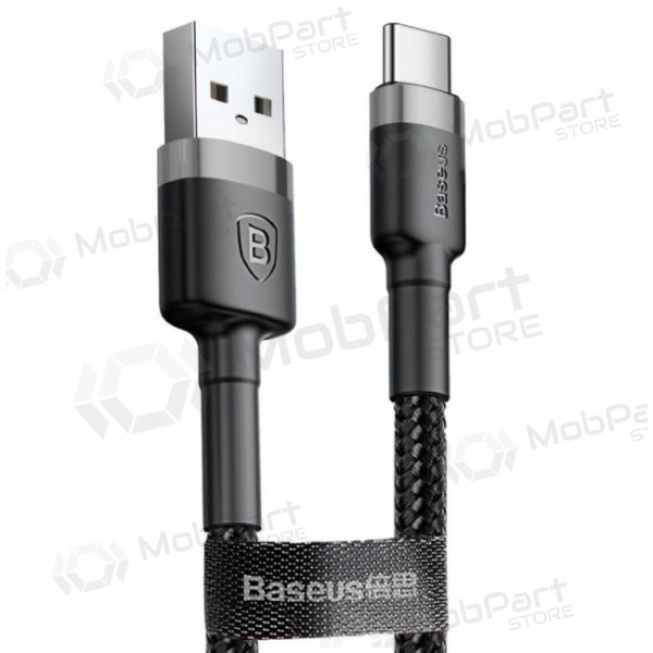 USB Kabel Baseus Cafule Type-C 1.0m 3.0A (Grau-Schwarz) CATKLF-BG1