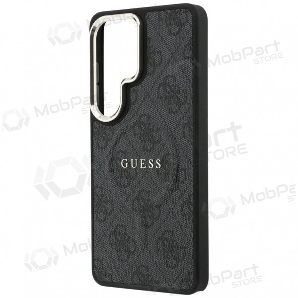 Samsung Galaxy S26 Ultra Hülle - Guess PU Leather 4G Gold Frame Magnetic (Schwarz)