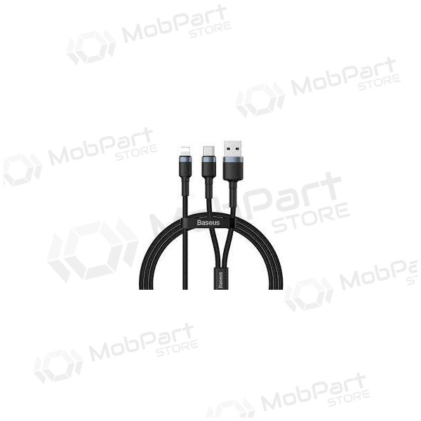 USB Kabel Baseus Cafule 2in1 Type-C Lightning 20w 1.2m (Grau-Schwarz) CATKLF-BG1