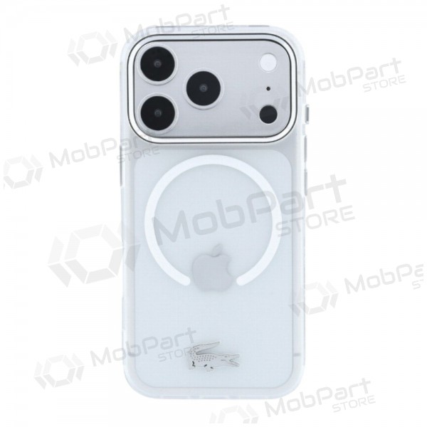 Apple iPhone 18 Pro Max Hülle - Lacoste IML Frosted Petit Pique Metal Logo MagSafe (transparent)