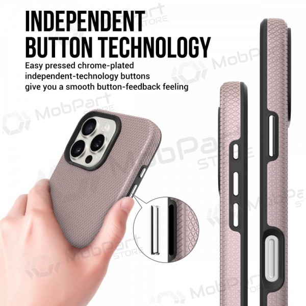 Handyhülle Perfectionists Triangle Mag Case Apple iPhone 15 Pro rožinio aukso