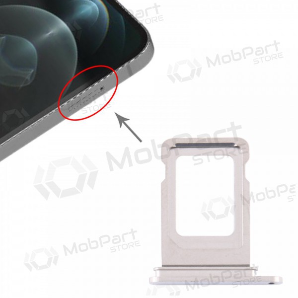 Apple iPhone 12 Pro / 12 Pro Max SIM-Kartenhalter (Silbrig)