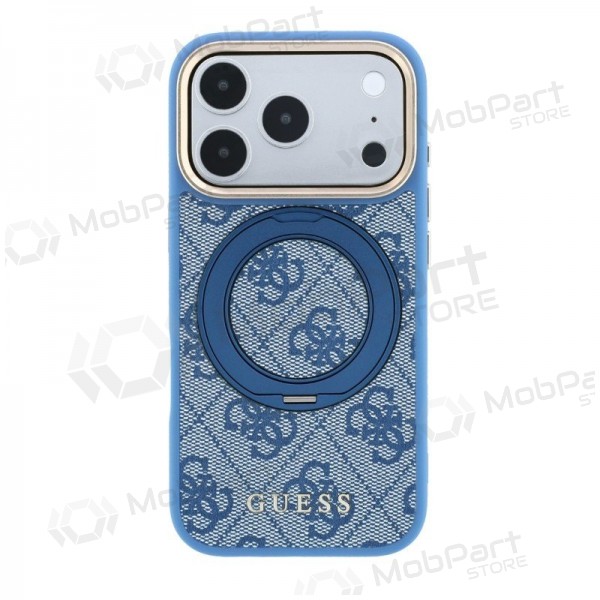 Apple iPhone 18 Pro Hülle - Guess PU 4G Ring Stand MagSafe (blau)