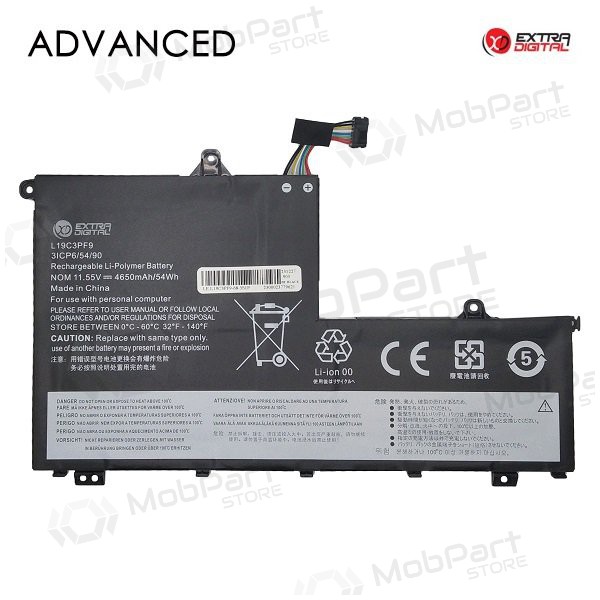 LENOVO L19C3PF9, 4650mAh Laptop-Batterie / Akku, Advanced LENOVO L19C3PF9, 4650mAh Laptop-Batterie / Akku, Advanced