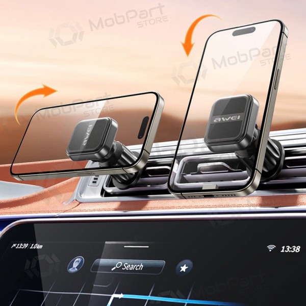 Halterung für Autotelefon Awei X52 Magnetic (air vent) Schwarz Halterung für Autotelefon Awei X52 Magnetic (air vent) Schwarz