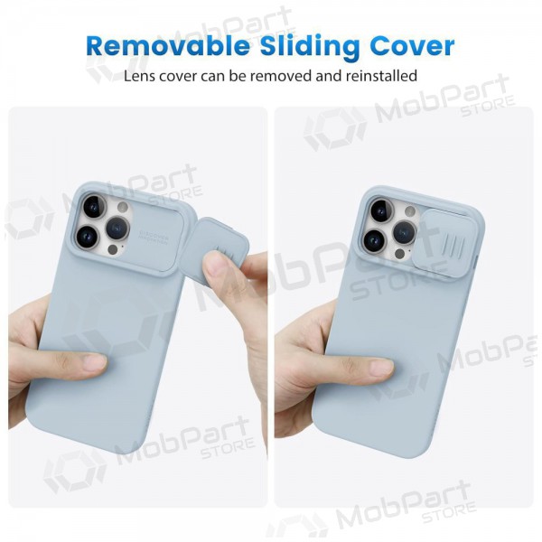 Apple iPhone 15 Pro Handyhülle „Nillkin Silicone“ (Grau)