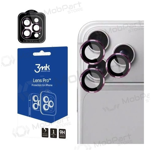 Apple iPhone 18 Pro, 18 Pro Max schutz gehärtetes glas für kamera - 3MK Lens Pro (kirsche)