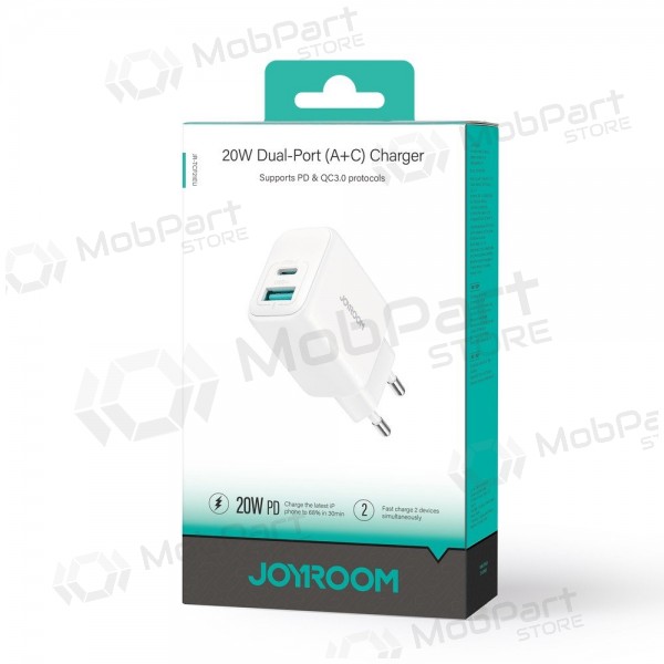 Ladegerät Joyroom JR-TCF21 USB-C/USB-A PD20W Weiß