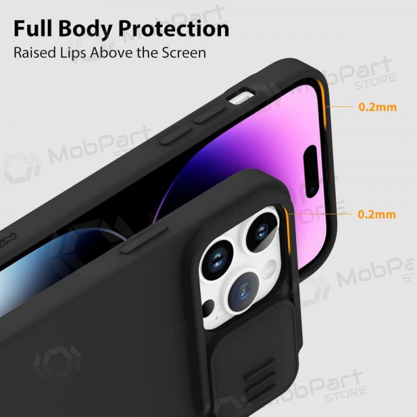 Apple iPhone 15 Pro Handyhülle „Nillkin Silicone“ (Schwarz)