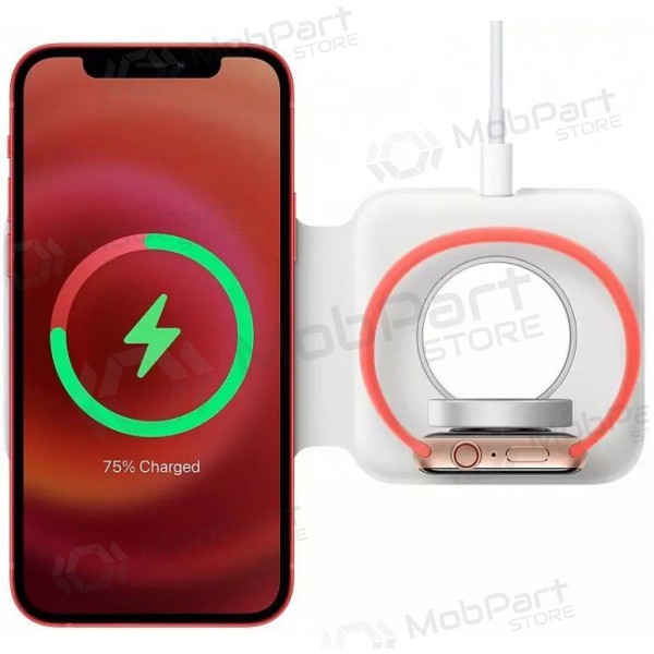 Ladegerät kabellos 2in1 Smart Phone, Watch MagSafe 10W (Weiß)