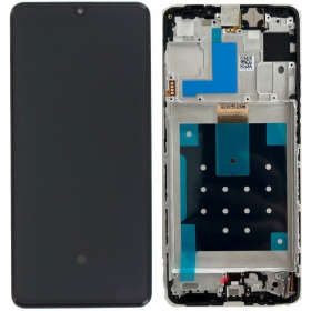 Ekranas Samsung M556 M55 5G su lietimui jautriu stikliuku und rėmeliu Black original (service pack)