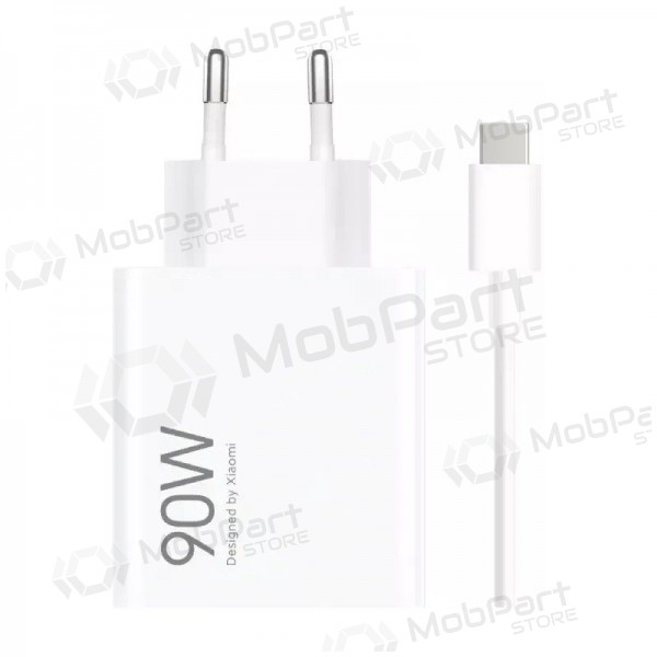 Telefon-ladegerät Xiaomi HyperCharge Combo BHR07ZBEU 90 W USB-A GaN weiß