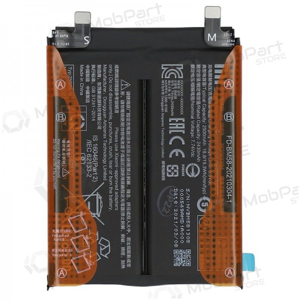 Xiaomi 11T Pro 5G Batterie, akumuliatorius (BM58) (original) Xiaomi 11T Pro 5G Batterie, akumuliatorius (BM58) (original)