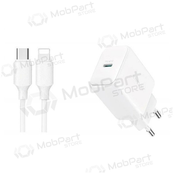 Ladegerät Joyroom JR-TCF20 USB-C PD20W + USB-C to Lightning cable 1.0m Weiß