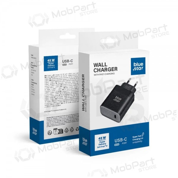 Netzladegerät Blue Star TFB-TC-45W 45 W USB-C schwarz