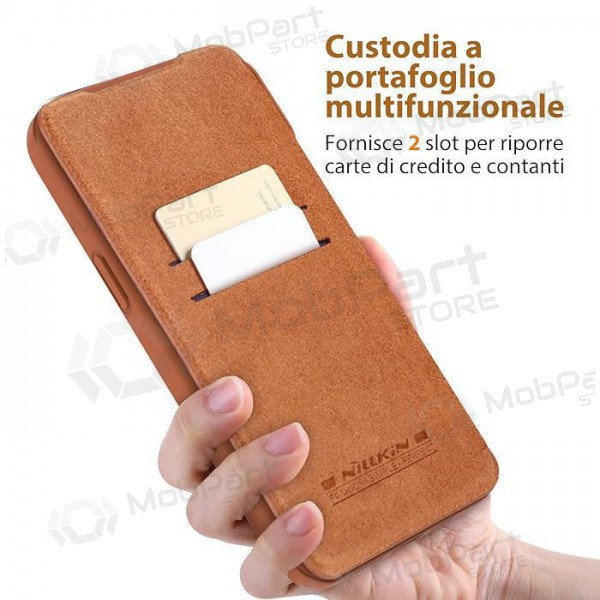 Apple iPhone 14 Plus Handyhülle „Nillkin Leather“ (Braun)
