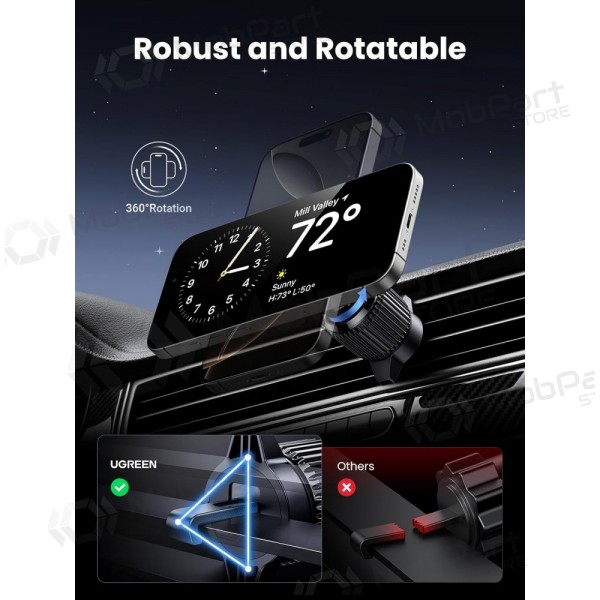 Automobilinis laikiklis-Ladegerät Ugreen W708 MagSafe 15W (35970) Schwarz