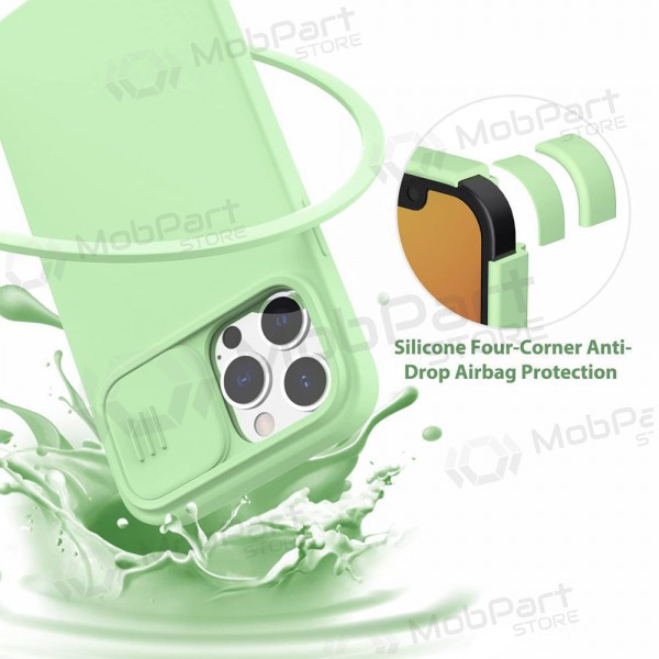 Apple iPhone 15 Pro Handyhülle „Nillkin Silicone“ (Hellgrün)