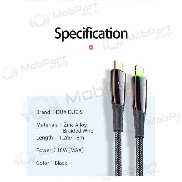 Kabel Dux Ducis K-IV PD Type-C - Lightning 1.2m