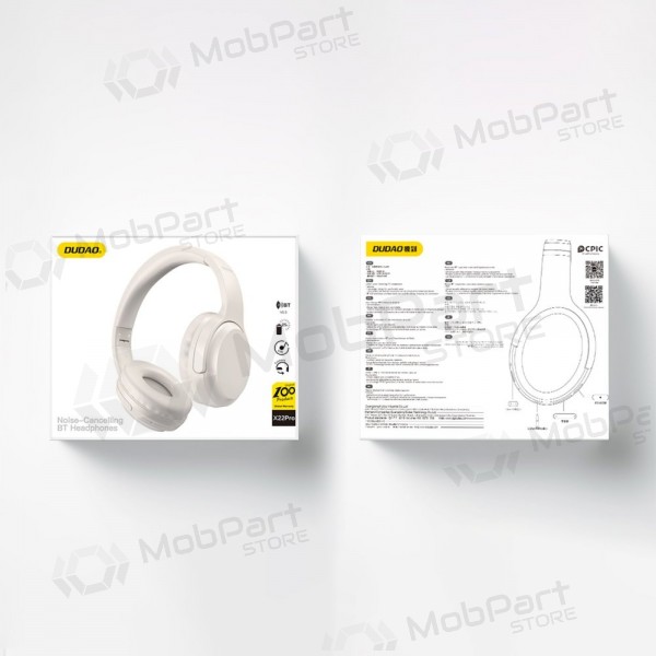 Drahtlose Kopfhörer mit Mikrofon Dudao X22Pro Bluetooth USB-C weiß