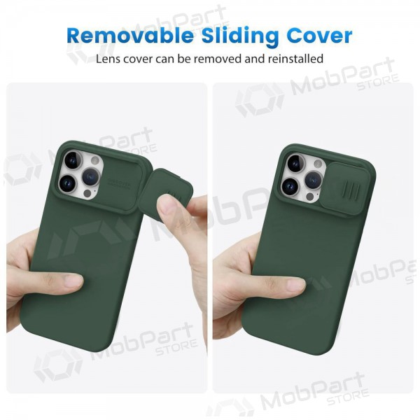 Apple iPhone 15 Pro Handyhülle „Nillkin Silicone“ (Dunkelgrün)