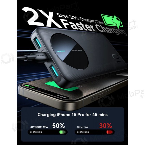 Externe Batterie Power Bank Joyroom JR-PBF12 10000mAh Schwarz Externe Batterie Power Bank Joyroom JR-PBF12 10000mAh Schwarz