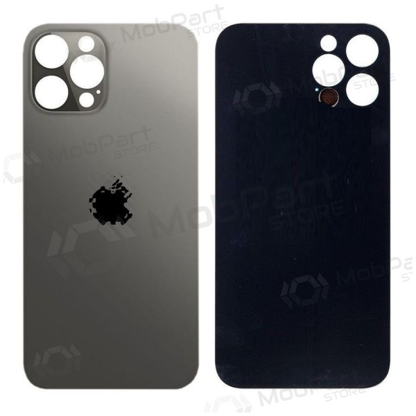 Apple iPhone 12 Pro Max Rückseite Akkudeckel (Schwarz) (bigger hole for camera)