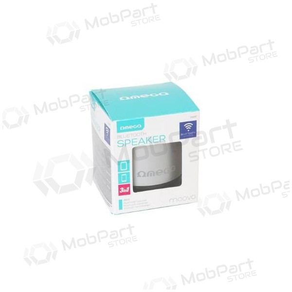 Bluetooth tragbarer Top-Lautsprecher OMEGA OG47 (MicroSD, Freisprecheinrichtung) (silber)