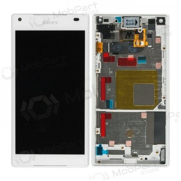 Sony E5803 / E5823 Xperia Z5 Compact Display (Weiß) (mit Rahmen) (gebraucht grade A, original)