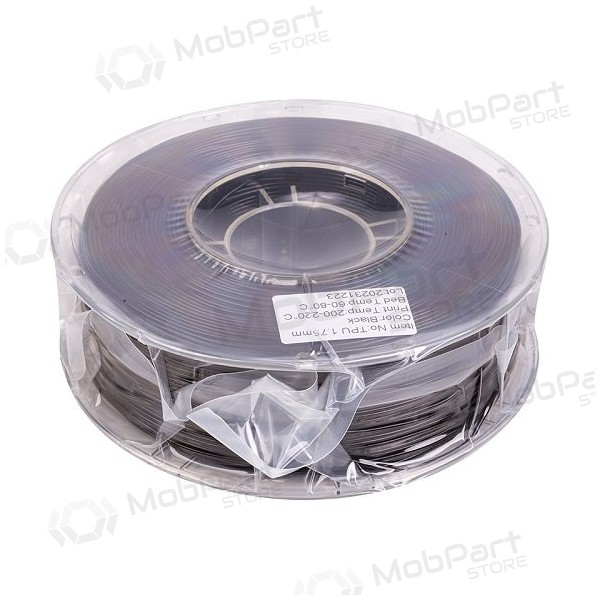 3D spausdinimo plastikas TPU, 1.75mm, 1kg, Schwarz 3D spausdinimo plastikas TPU, 1.75mm, 1kg, Schwarz