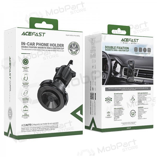 Halterung für Autotelefon Acefast D22 (air vent) Schwarz Halterung für Autotelefon Acefast D22 (air vent) Schwarz