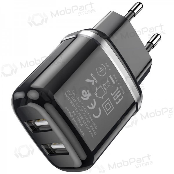 Ladegerät Hoco N4 x 2 USB  jungtimis (2.4A) (Schwarz)