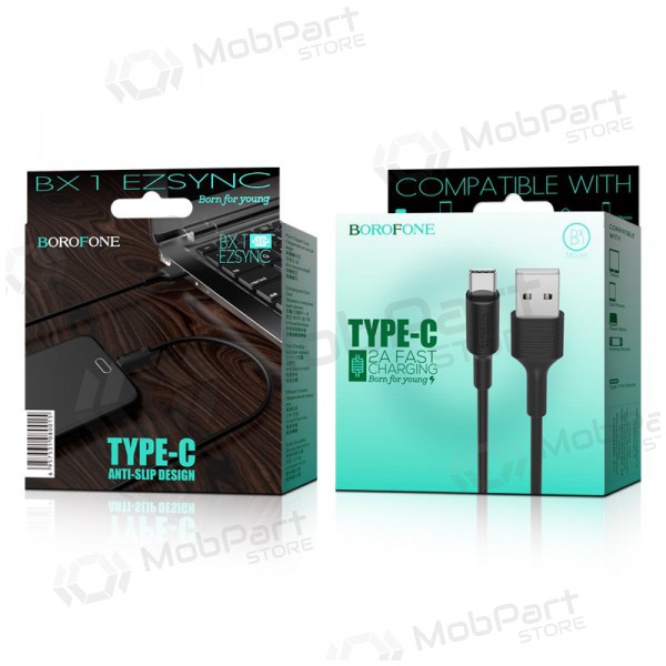 USB Kabel Borofone BX1 Type-C 1.0m (Schwarz)